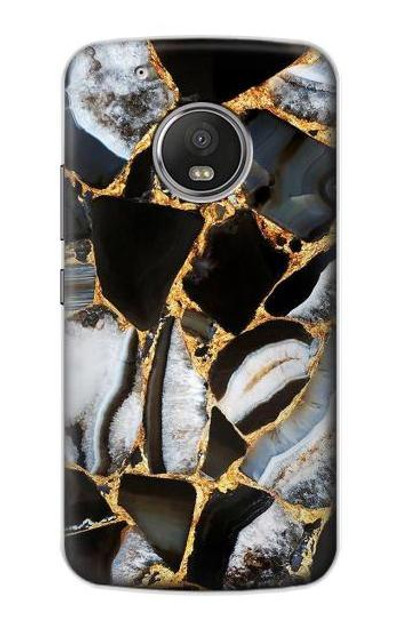 S3419 Gold Marble Graphic Print Case Cover Custodia per Motorola Moto G5 Plus