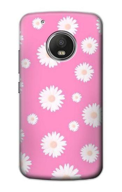 S3500 Pink Floral Pattern Case Cover Custodia per Motorola Moto G5 Plus