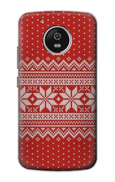 S3384 Winter Seamless Knitting Pattern Case Cover Custodia per Motorola Moto G5