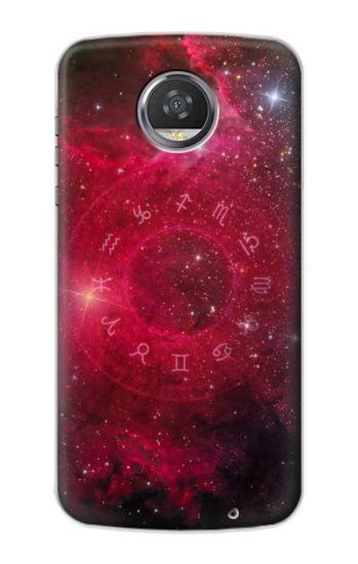 S3368 Zodiac Red Galaxy Case Cover Custodia per Motorola Moto Z2 Play, Z2 Force