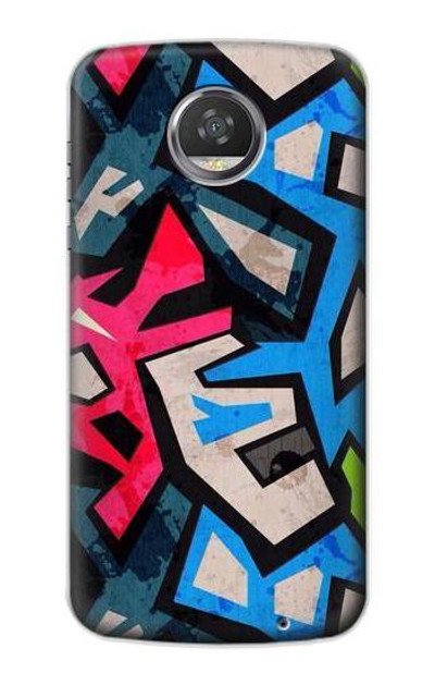 S3445 Graffiti Street Art Case Cover Custodia per Motorola Moto Z2 Play, Z2 Force