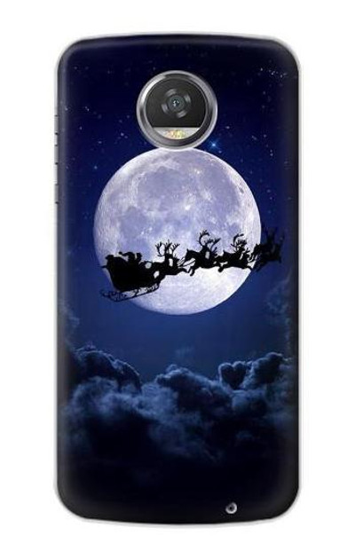 S3508 Xmas Santa Moon Case Cover Custodia per Motorola Moto Z2 Play, Z2 Force