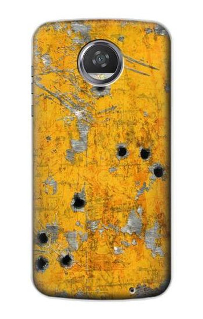 S3528 Bullet Rusting Yellow Metal Case Cover Custodia per Motorola Moto Z2 Play, Z2 Force