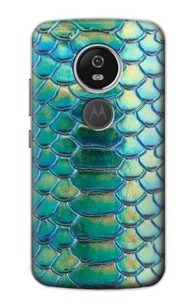 S3414 Green Snake Scale Graphic Print Case Cover Custodia per Motorola Moto G6 Play, Moto G6 Forge, Moto E5