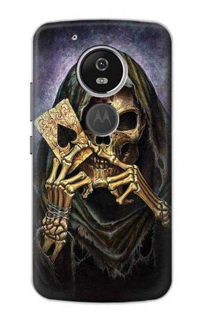 S3594 Grim Reaper Wins Poker Case Cover Custodia per Motorola Moto G6 Play, Moto G6 Forge, Moto E5