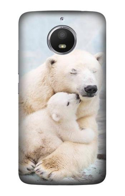 S3373 Polar Bear Hug Family Case Cover Custodia per Motorola Moto E4 Plus