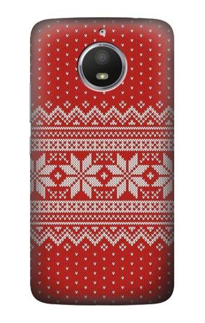 S3384 Winter Seamless Knitting Pattern Case Cover Custodia per Motorola Moto E4 Plus