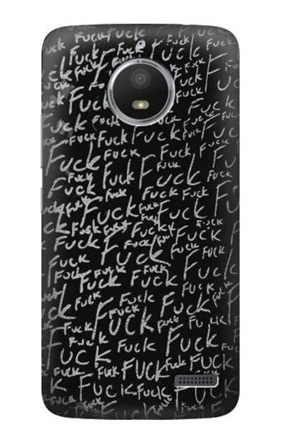 S3478 Funny Words Blackboard Case Cover Custodia per Motorola Moto E4