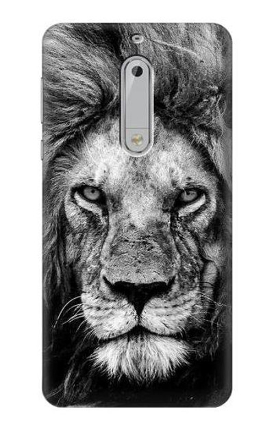 S3372 Lion Face Case Cover Custodia per Nokia 5