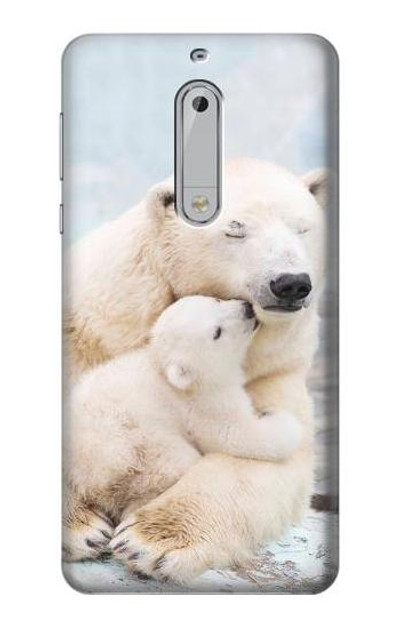 S3373 Polar Bear Hug Family Case Cover Custodia per Nokia 5