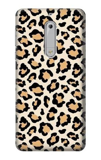 S3374 Fashionable Leopard Seamless Pattern Case Cover Custodia per Nokia 5