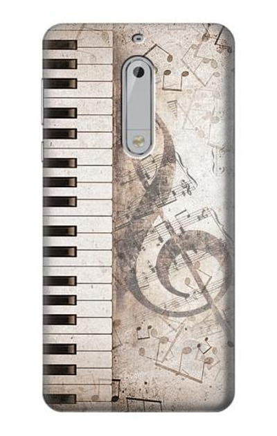 S3390 Music Note Case Cover Custodia per Nokia 5