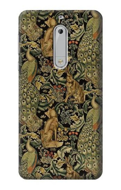 S3661 William Morris Forest Velvet Case Cover Custodia per Nokia 5