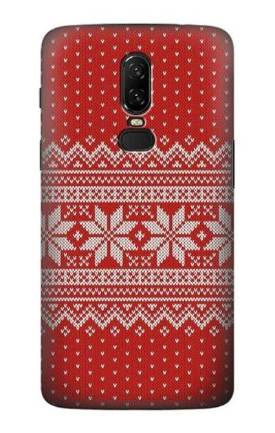 S3384 Winter Seamless Knitting Pattern Case Cover Custodia per OnePlus 6