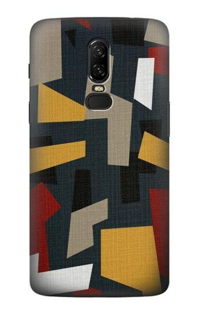 S3386 Abstract Fabric Texture Case Cover Custodia per OnePlus 6