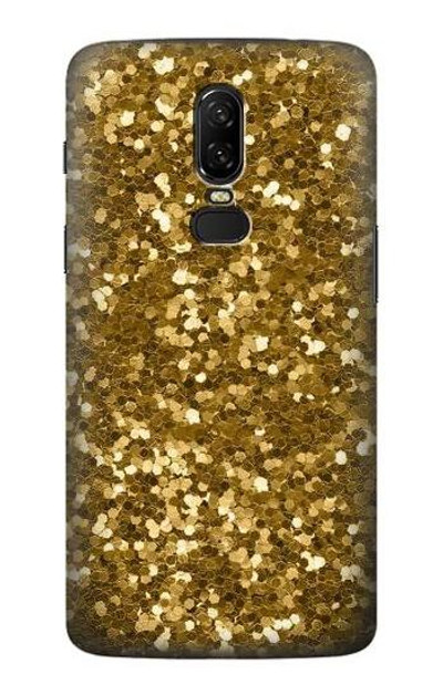S3388 Gold Glitter Graphic Print Case Cover Custodia per OnePlus 6