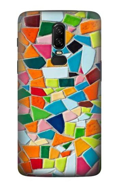 S3391 Abstract Art Mosaic Tiles Graphic Case Cover Custodia per OnePlus 6