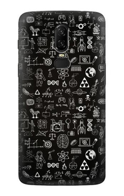 S3426 Blackboard Science Case Cover Custodia per OnePlus 6