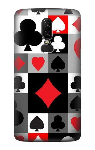 S3463 Poker Card Suit Case Cover Custodia per OnePlus 6