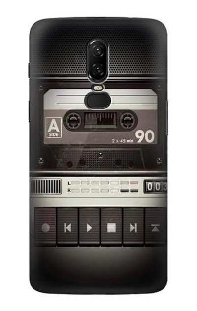 S3501 Vintage Cassette Player Case Cover Custodia per OnePlus 6