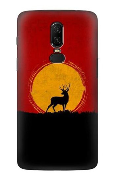 S3513 Deer Sunset Case Cover Custodia per OnePlus 6