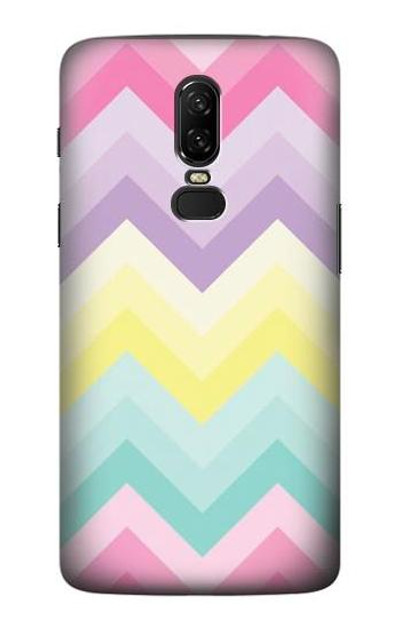 S3514 Rainbow Zigzag Case Cover Custodia per OnePlus 6