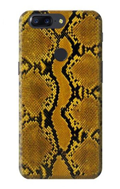 S3365 Yellow Python Skin Graphic Print Case Cover Custodia per OnePlus 5T