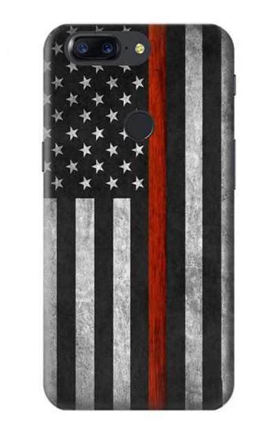 S3472 Firefighter Thin Red Line Flag Case Cover Custodia per OnePlus 5T