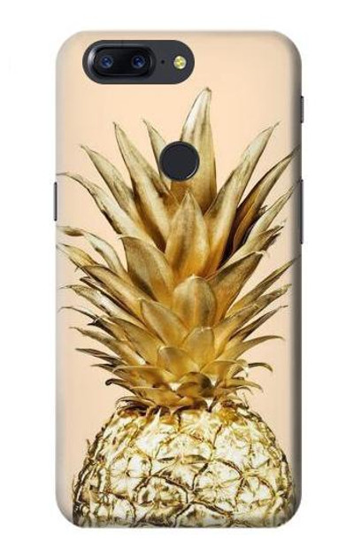 S3490 Gold Pineapple Case Cover Custodia per OnePlus 5T