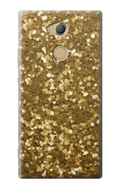 S3388 Gold Glitter Graphic Print Case Cover Custodia per Sony Xperia XA2 Ultra