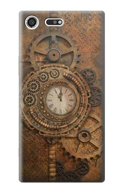 S3401 Clock Gear Streampunk Case Cover Custodia per Sony Xperia XZ Premium