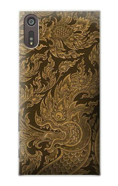 S3382 Thai Art Naga Case Cover Custodia per Sony Xperia XZ