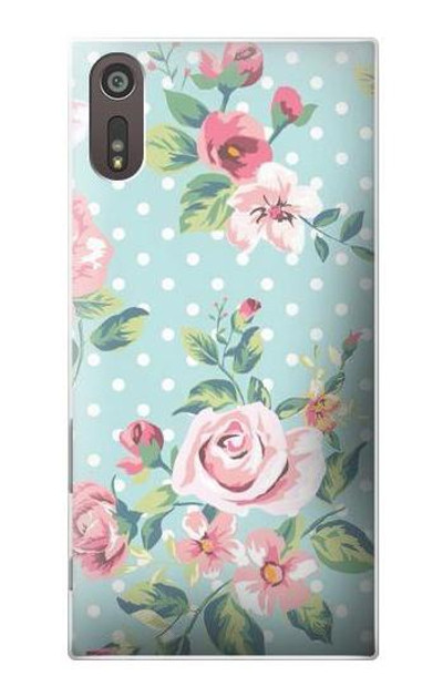 S3494 Vintage Rose Polka Dot Case Cover Custodia per Sony Xperia XZ