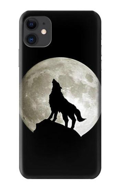 S1981 Wolf Howling at The Moon Case Cover Custodia per iPhone 11