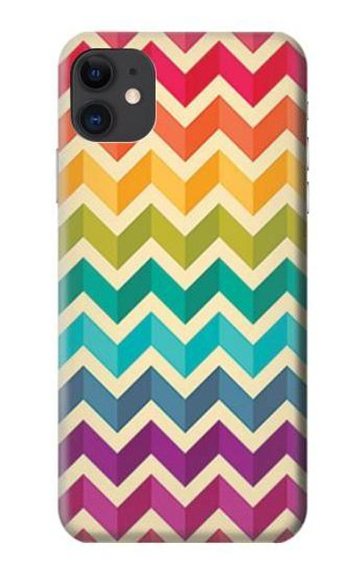 S2362 Rainbow Colorful Shavron Zig Zag Pattern Case Cover Custodia per iPhone 11