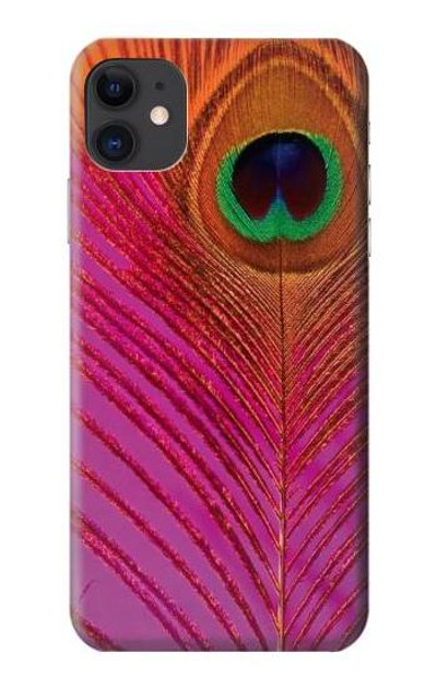 S3201 Pink Peacock Feather Case Cover Custodia per iPhone 11