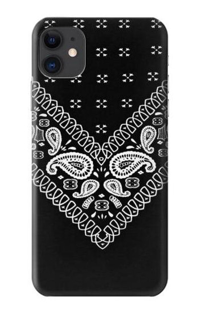 S3363 Bandana Black Pattern Case Cover Custodia per iPhone 11