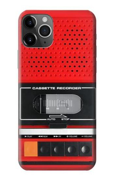 S3204 Red Cassette Recorder Graphic Case Cover Custodia per iPhone 11 Pro