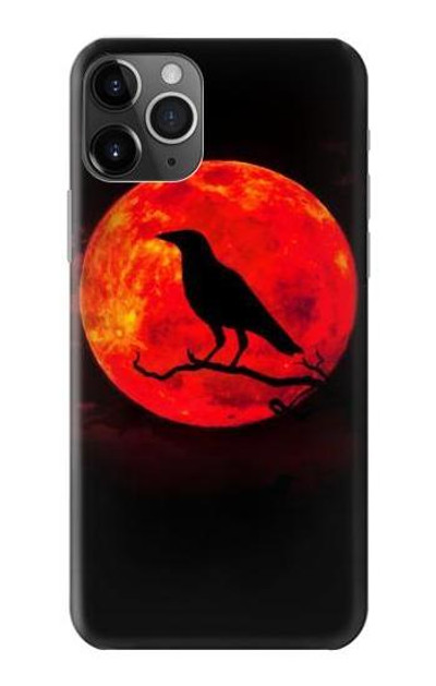 S3328 Crow Red Moon Case Cover Custodia per iPhone 11 Pro