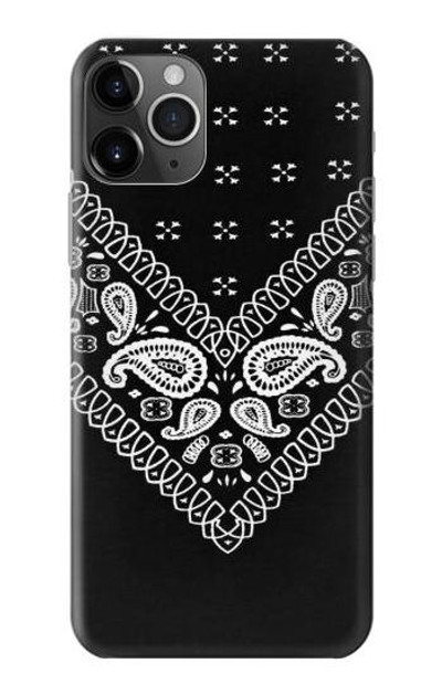 S3363 Bandana Black Pattern Case Cover Custodia per iPhone 11 Pro