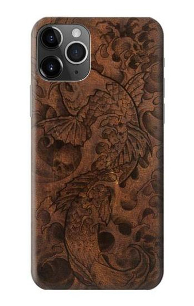 S3405 Fish Tattoo Leather Graphic Print Case Cover Custodia per iPhone 11 Pro