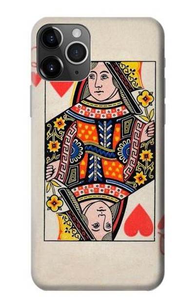 S3429 Queen Hearts Card Case Cover Custodia per iPhone 11 Pro