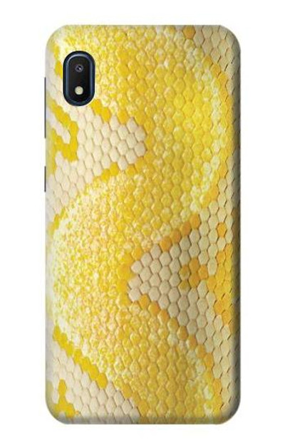 S2713 Yellow Snake Skin Graphic Printed Case Cover Custodia per Samsung Galaxy A10e