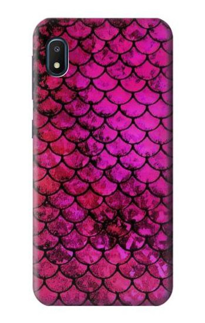 S3051 Pink Mermaid Fish Scale Case Cover Custodia per Samsung Galaxy A10e