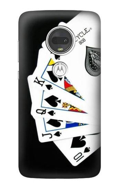 S1078 Poker Royal Straight Flush Case Cover Custodia per Motorola Moto G7, Moto G7 Plus