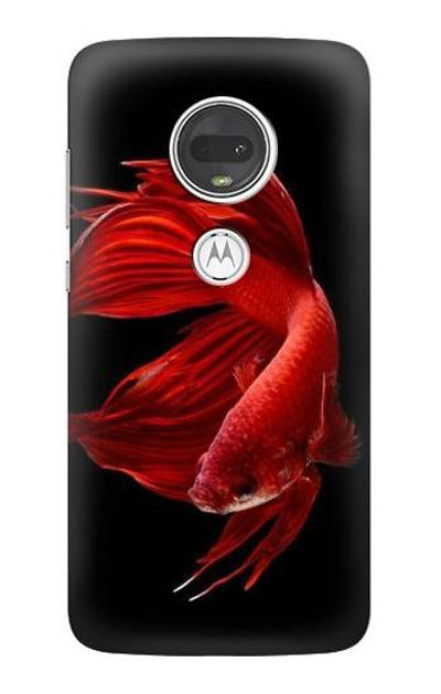 S2092 Red Siamese Fighting Fish Case Cover Custodia per Motorola Moto G7, Moto G7 Plus