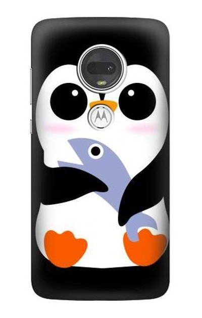 S2631 Cute Baby Penguin Case Cover Custodia per Motorola Moto G7, Moto G7 Plus