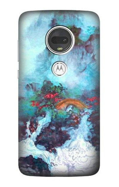 S2724 White Dragon Pool Lui Haisu Case Cover Custodia per Motorola Moto G7, Moto G7 Plus