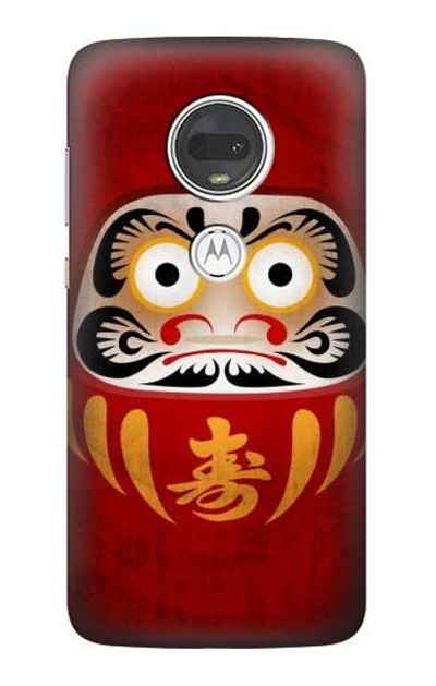 S3023 Japan Good Luck Daruma Doll Case Cover Custodia per Motorola Moto G7, Moto G7 Plus