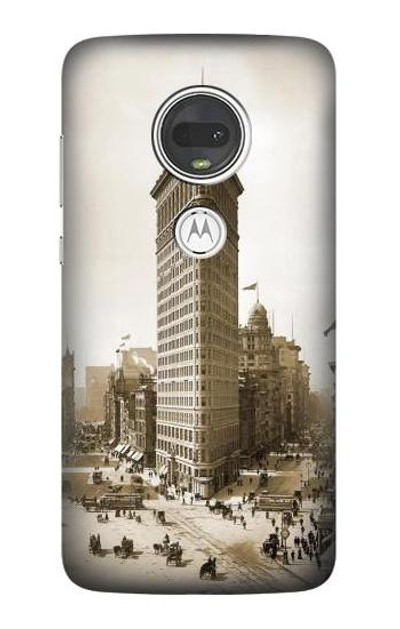 S3046 Old New York Flatiron Building Case Cover Custodia per Motorola Moto G7, Moto G7 Plus